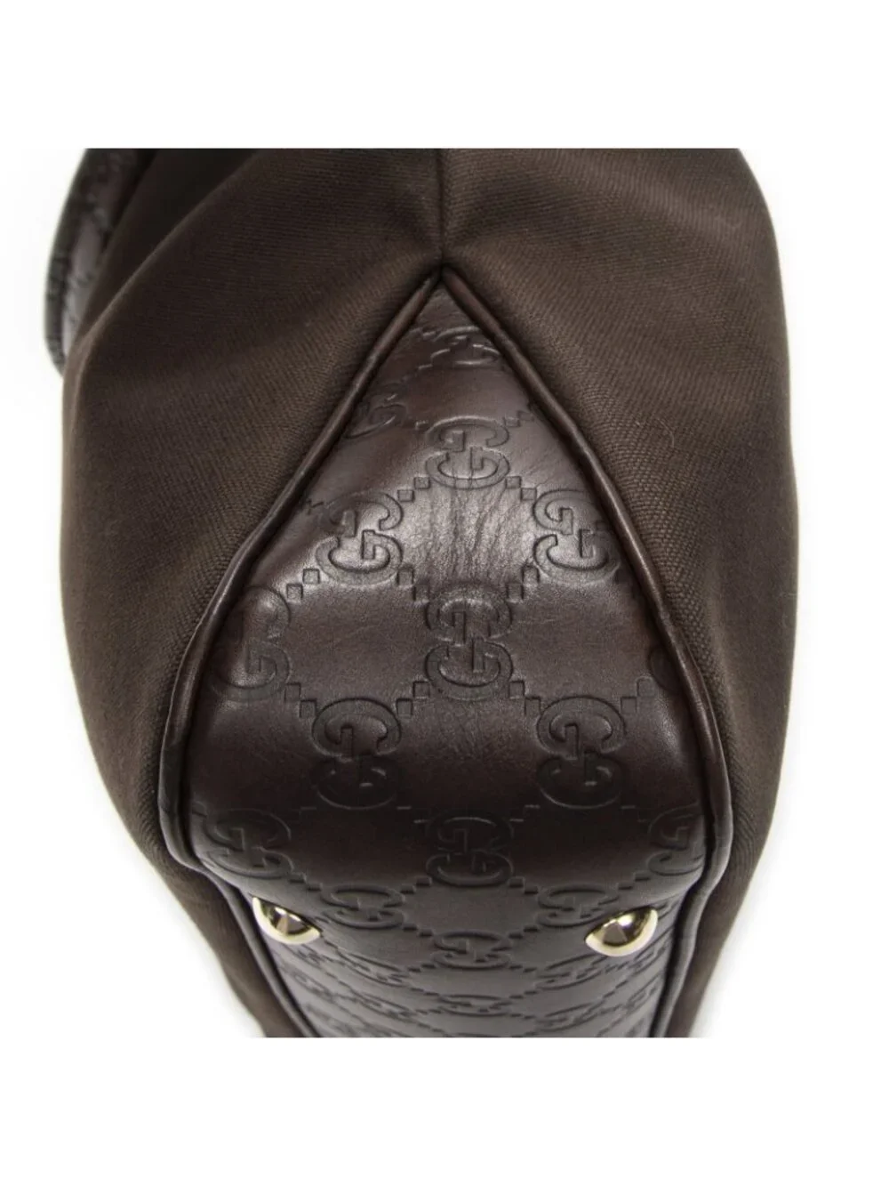 Gucci Zip Hobo Dark Brown Canvas